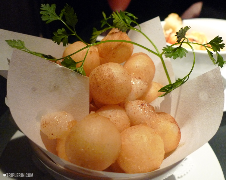 Fried Mochi potato balls! Crispy on the outside, chewy and soft on the inside! Mmm!