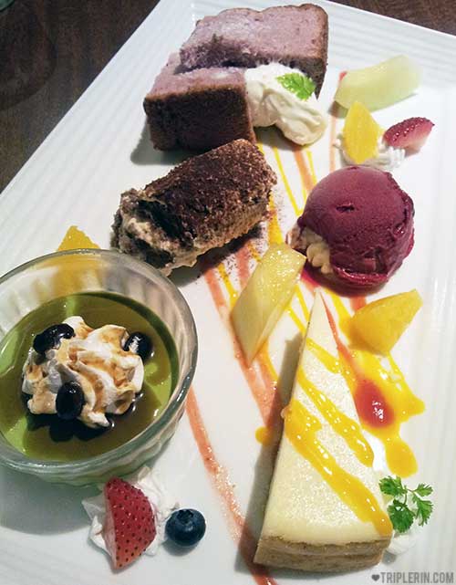 Dessert platter