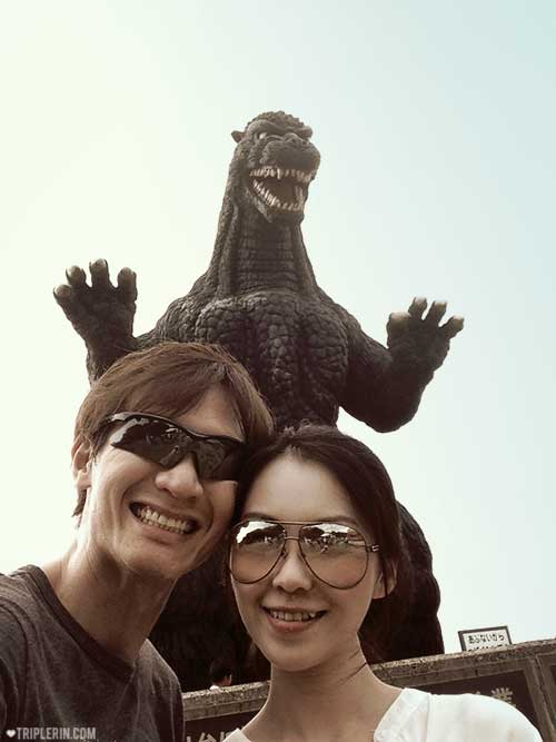 Ok, now you can see Godzilla AND the man